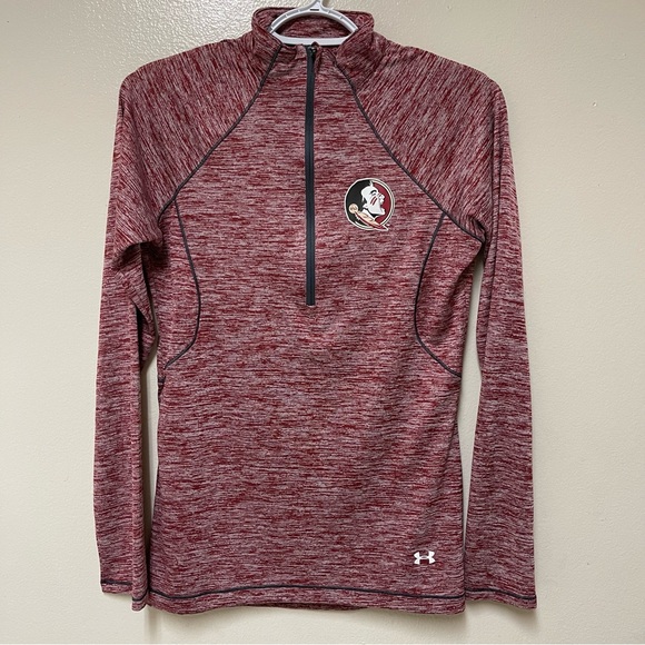 FSU Seminoles Half Zip Under Armour Pullover Size Small Long Sleeve Shirt Noles - Picture 2 of 12
